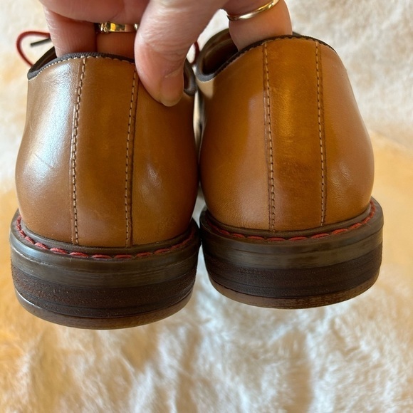 Stafford Genuine leather Jahil Cognac mens dress shoes NWT Sz-9.  I - Picture 5 of 13